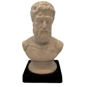 Vintage Inarco Japan White Ceramic Statue Ancient Greek Philosopher Bust